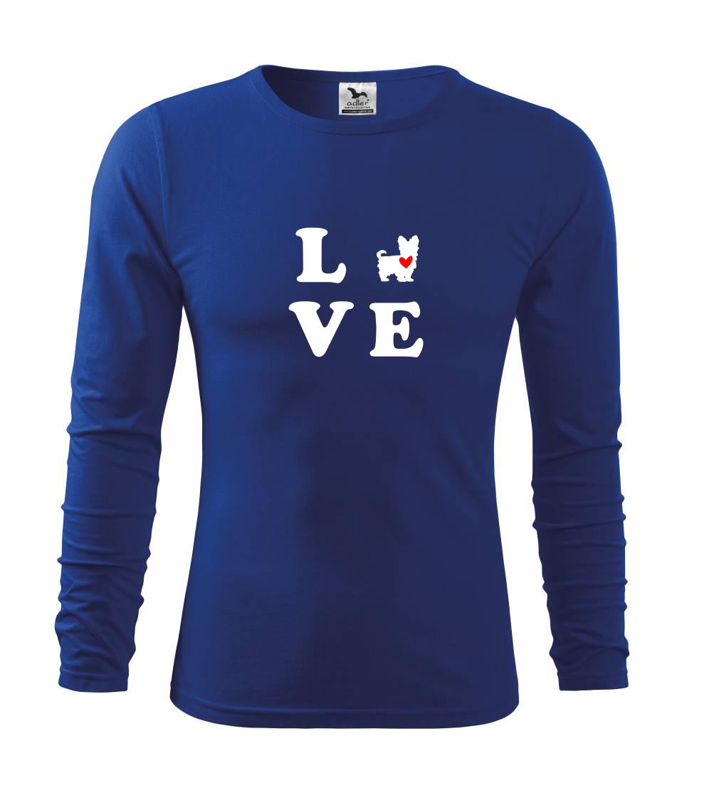 Yorkshirsky terier na tričku - Yorkshire terier love - Tričko detské Long Sleeve