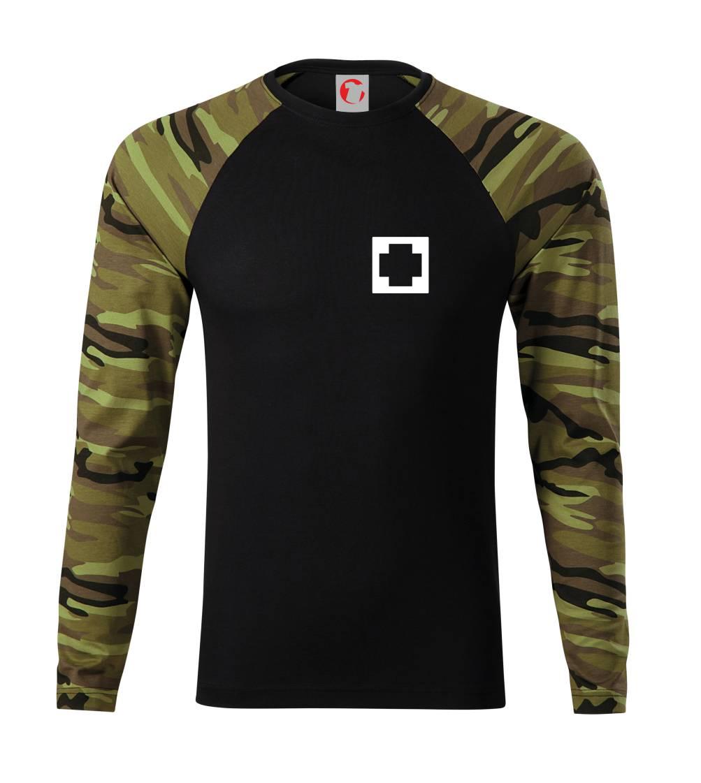 Tričká a mikiny pre záchranárov a lekárov - Kvalitné oblečenie pre zdravotníkov - Hranatý kríž - Rescue - Camouflage LS