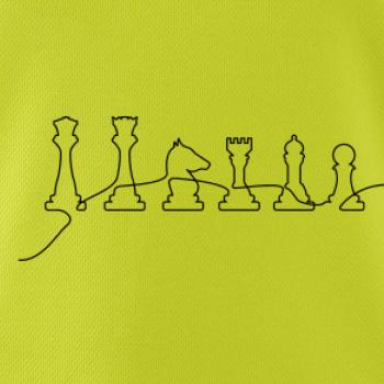 Šachové figúrky v rade - obrys Šachové figúrky v rade - obrys