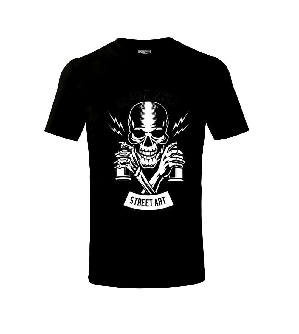 Grafické tričká - Graffiti Skull - Tričko detské bavlnené