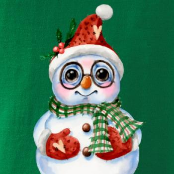 Snehuliak kreslený s okuliarmi