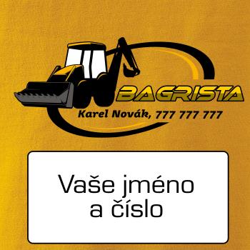 Bagrista v kruhu - vlastný nápis Bagrista v kruhu - vlastný nápis