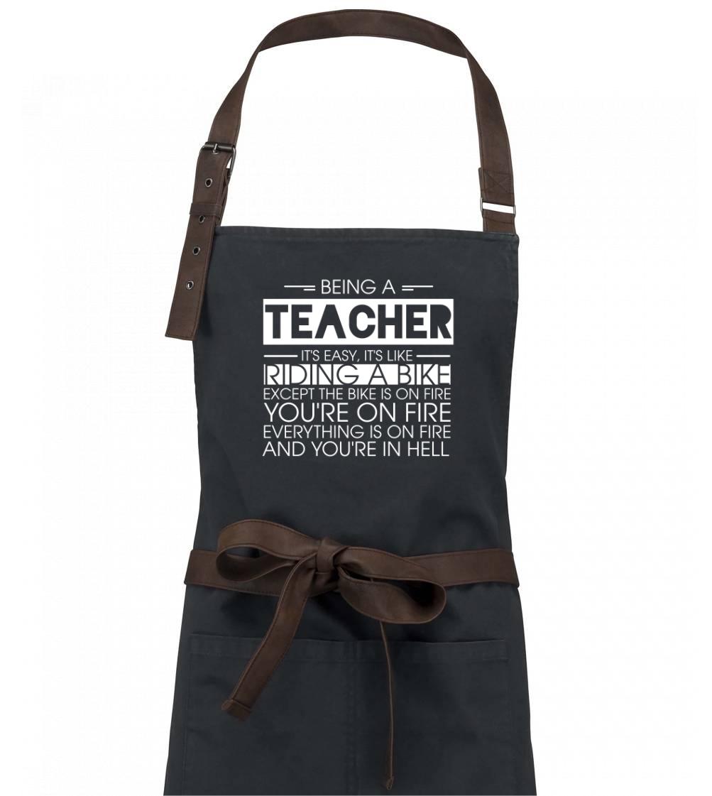 Učiteľské tričká - Being a teacher - bike - Zástera Vintage