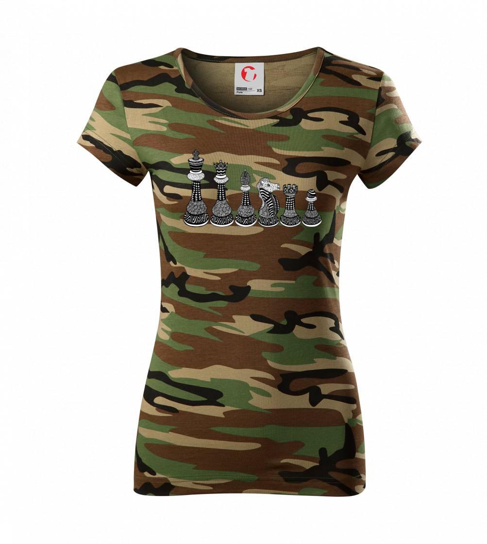 Šachové figúrky v rade - kreslené Šachové figúrky v rade - kreslené