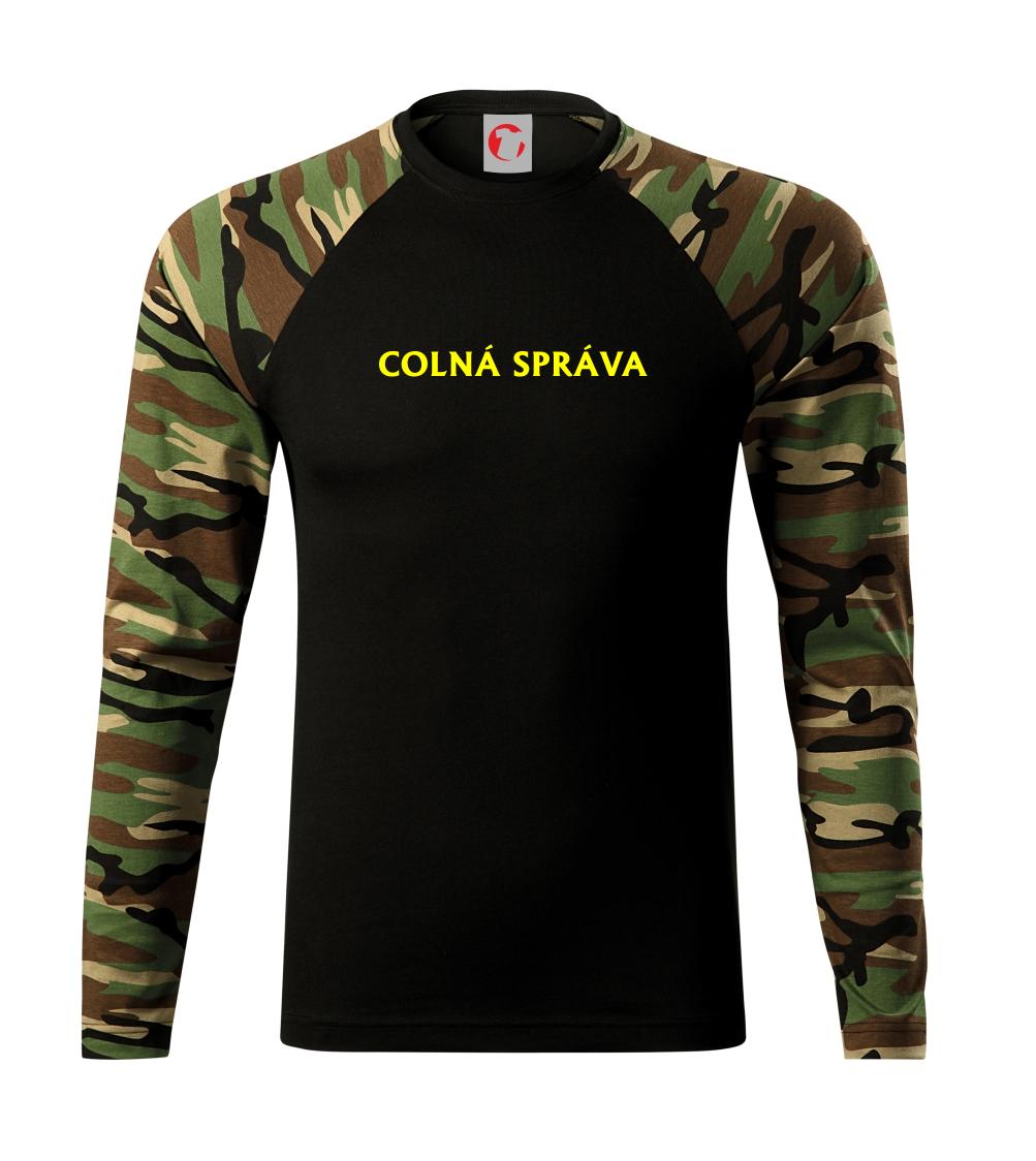 Vtipné tričká do práce - Colná správa - Camouflage LS