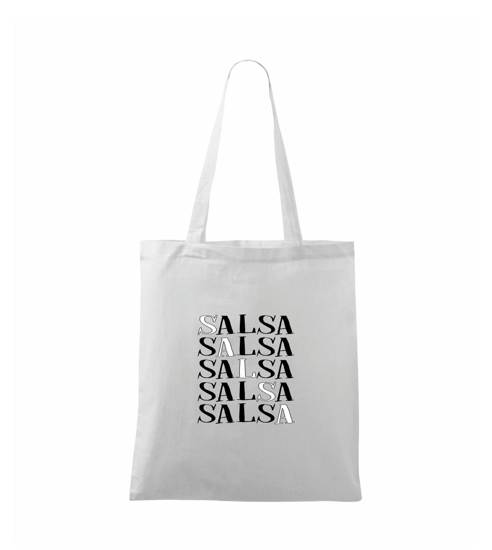 Tričká pre tanečníkov salsy - Salsa nápis - Taška bavlnená