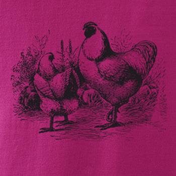 Slepačie rodina maľovaná