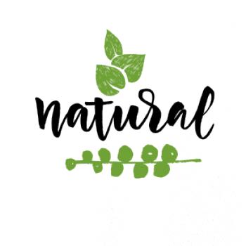 Natural - nápis v listoch