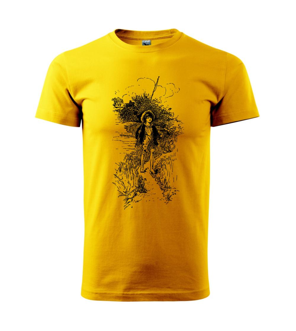 Kreslený chlapec s prútom Kreslený chlapec s prútom