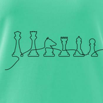 Šachové figúrky v rade - obrys