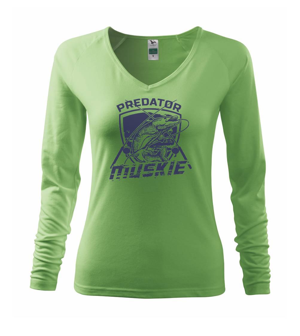 Tričká pre rybárov s potlačou - Muškárenie prekrížené prúty - Tričko dámske Elegance