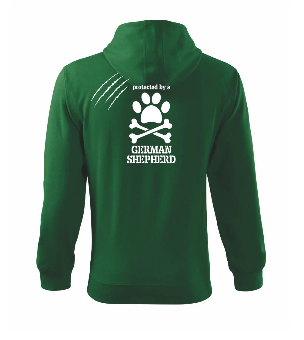 Nemecký ovčiak - Nemecký ovčiak - protected - Mikina s kapucňou na zips trendy zipper