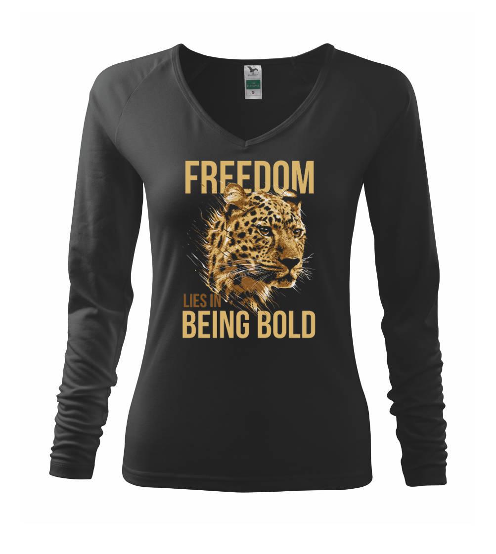 Tričká so zvieratami - Leopard bold - Tričko dámske Elegance