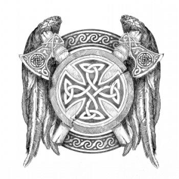 Keltský symbol a sekery Keltský symbol a sekery