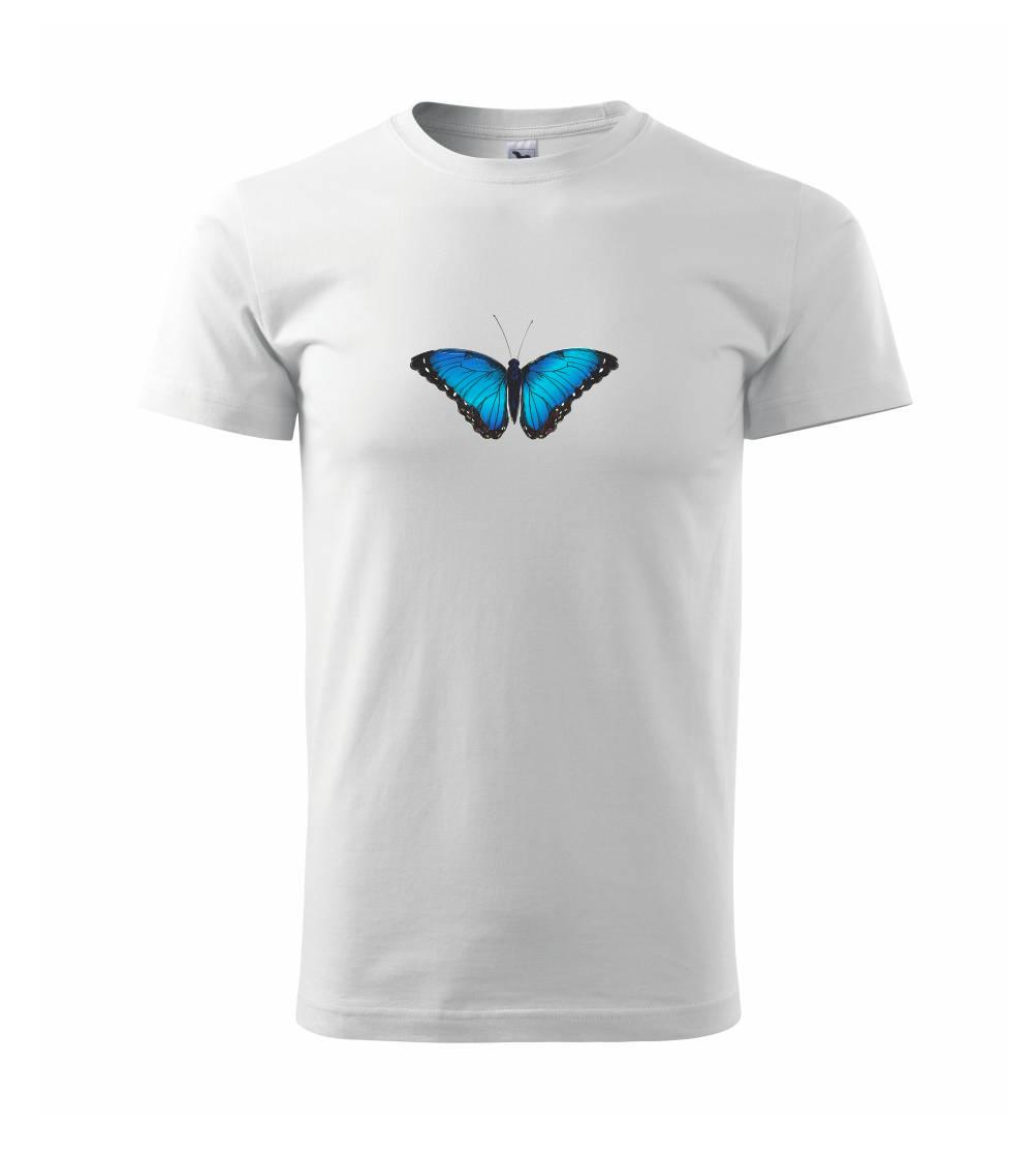 Tričká so zvieratami - Motýľ Babôčka Morpho Peleides - Tričko extra veľké  (5-8XL)
