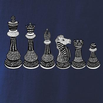 Šachové figúrky v rade - kreslené Šachové figúrky v rade - kreslené