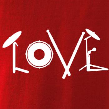 Love bubeník nápis