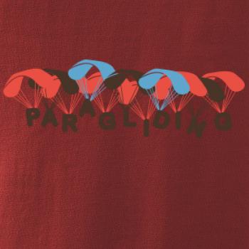 Paragliding nápis s padáky