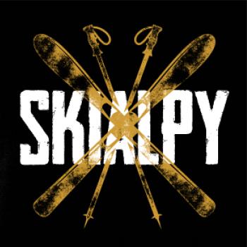 Skialpy nápis lyže