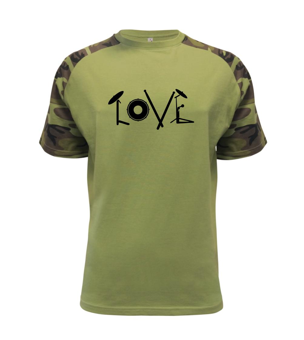 Love bubeník nápis - Raglan Military