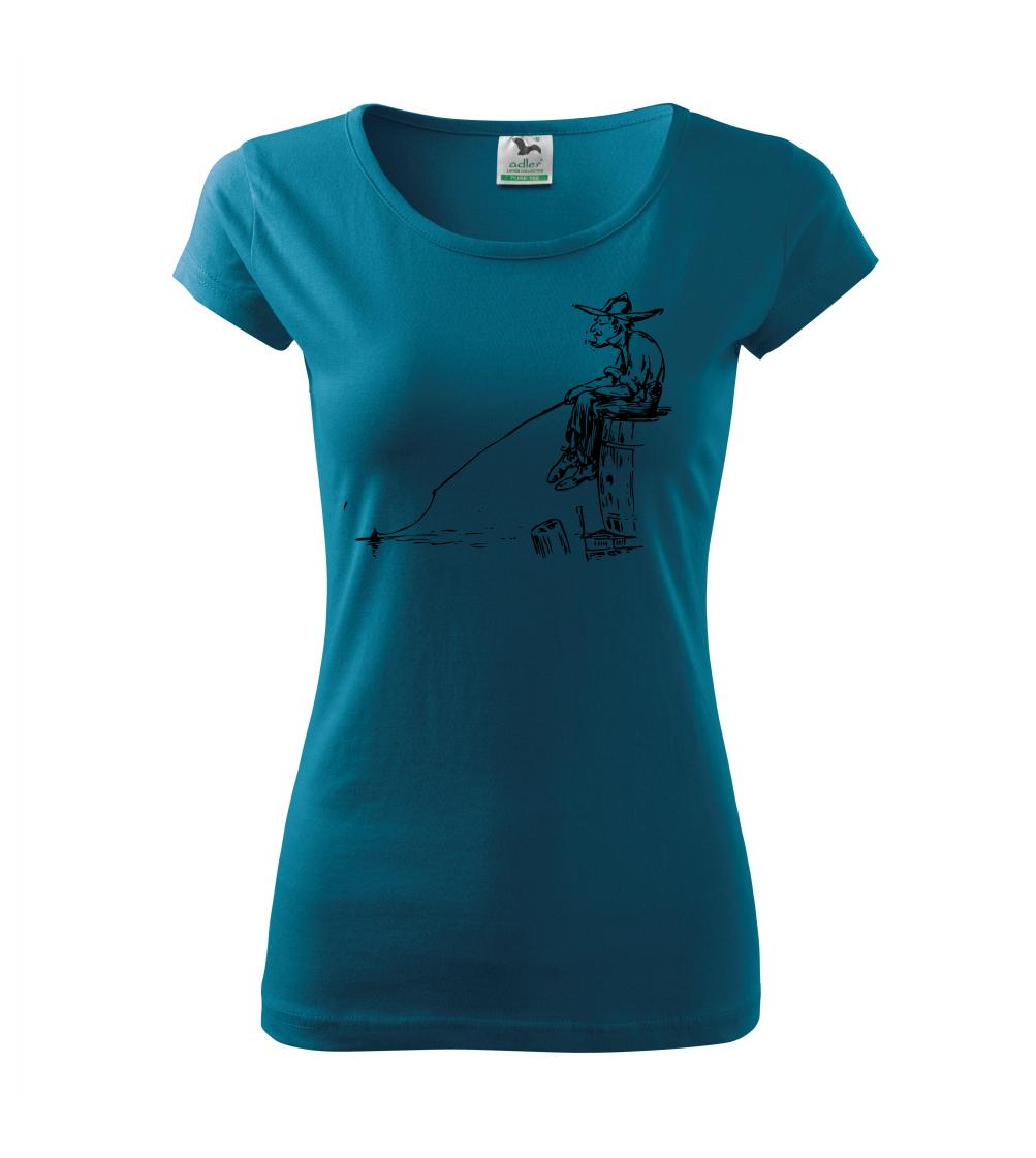 Kreslený rybár na pni Kreslený rybár na pni