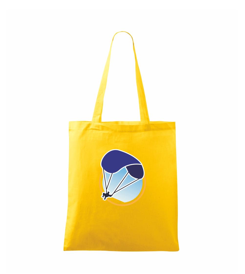 Paragliding modrý padák v kruhu