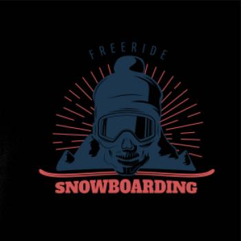 Freeride snowboarding lebka