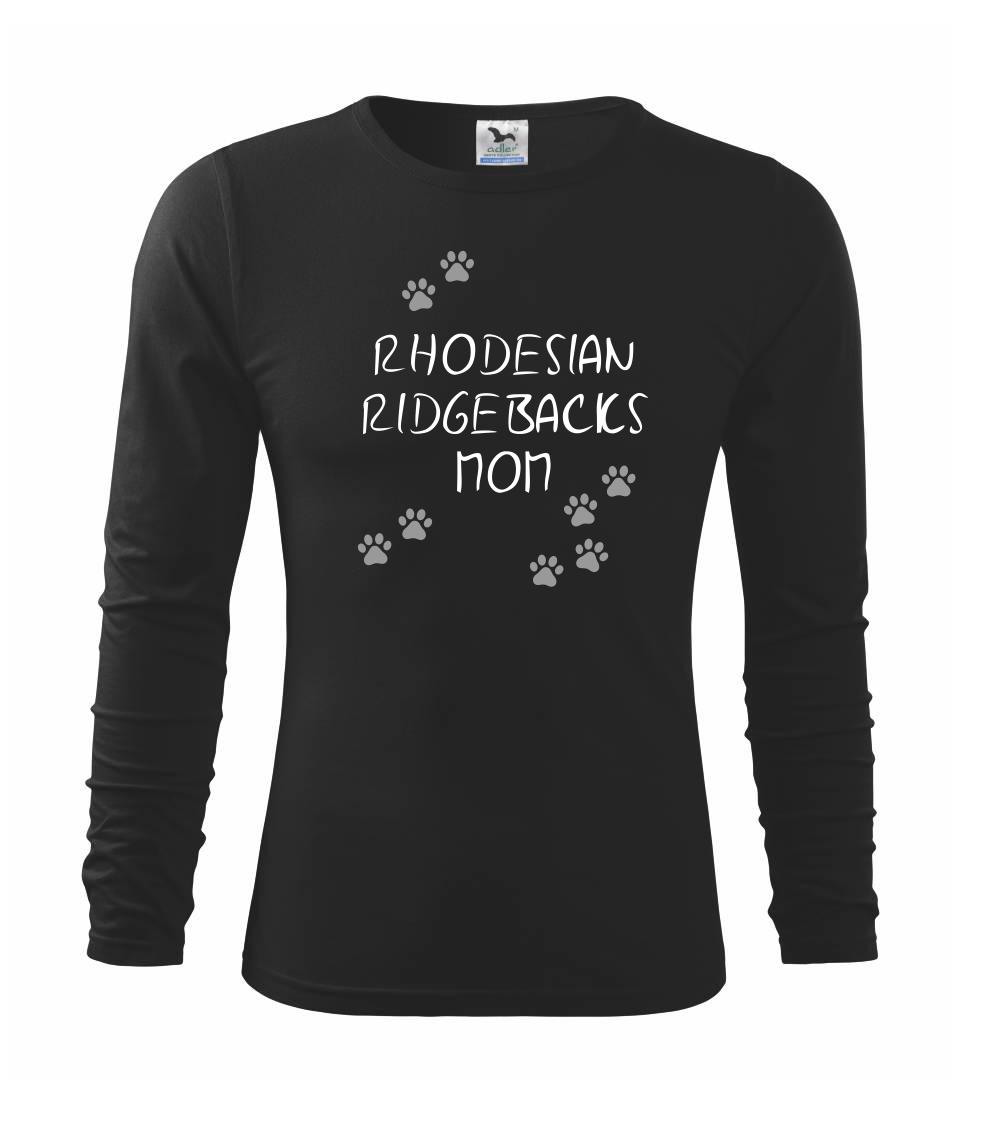 Ostatné psie plemená - Rhodesian Ridgebacks mom (Rhodészký ridgeback)  (Reflexné labky) - Tričko detské Long Sleeve