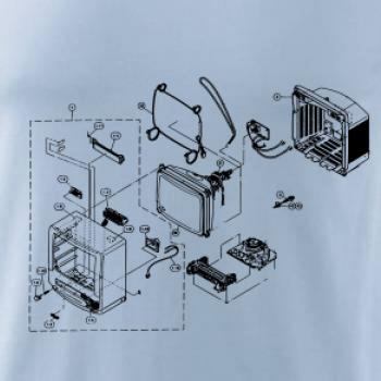 Nákres starý CRT televízor Nákres starý CRT televízor