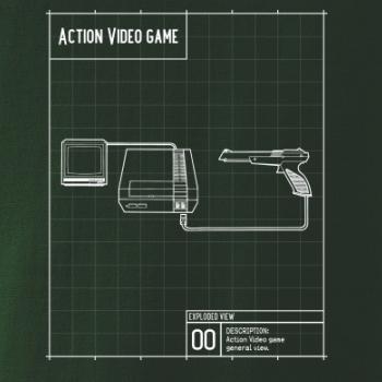 Nákres videohra so zbraňou