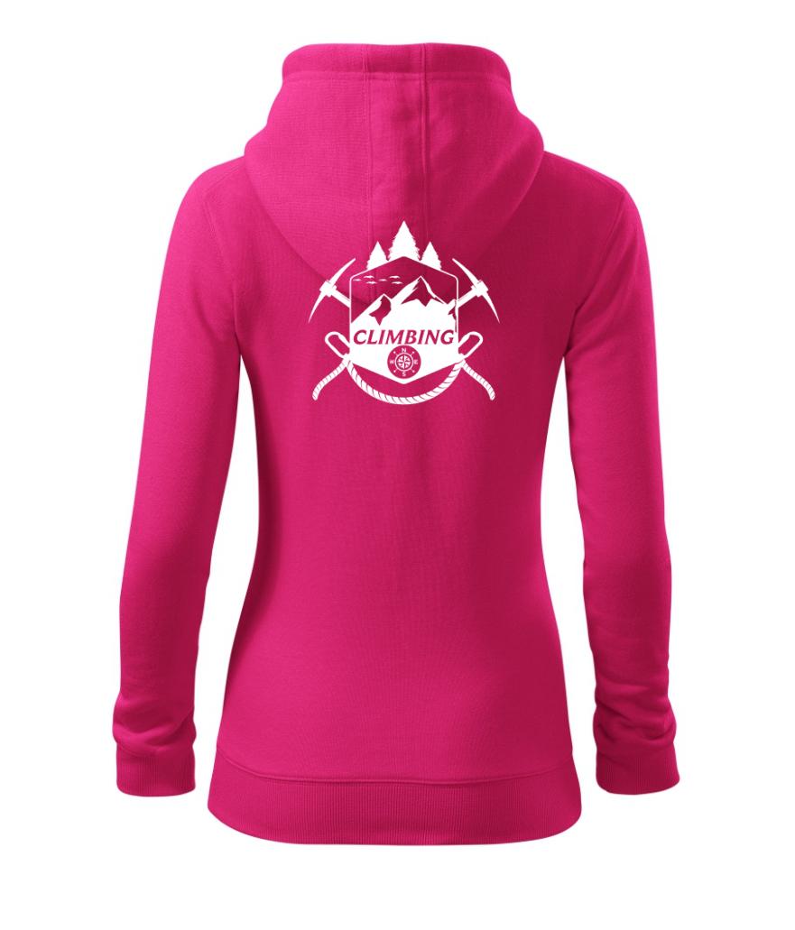 Trička pro horolezcov - Climbing Erb - Mikina dámska trendy zipper s kapucňou