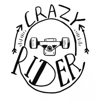 Crazy skateboard rider
