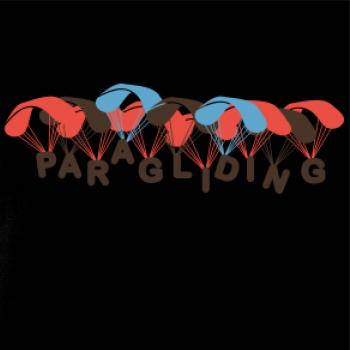 Paragliding nápis s padáky