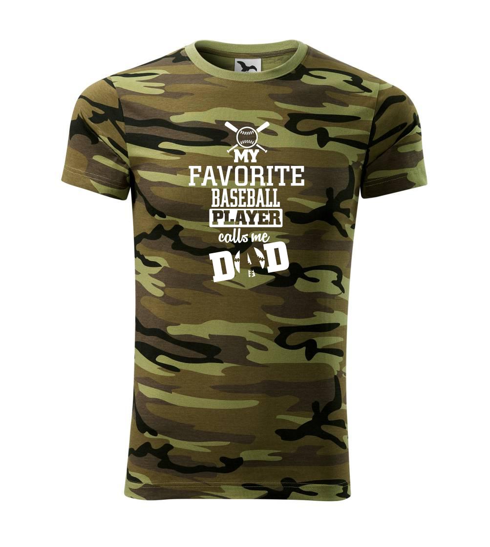 Tričká baseball - My favorite baseball player - DAD / MOM - Army CAMOUFLAGE