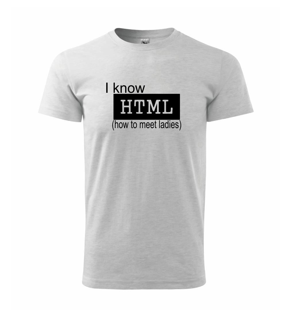 Tričká pre ajťákov - HTML - Klasické pánske tričko vyššej gramáže