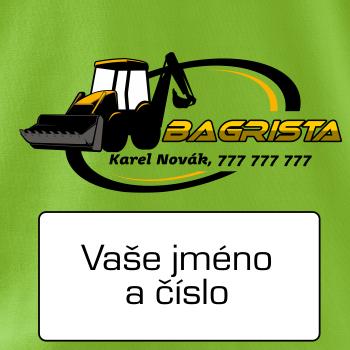 Bagrista v kruhu - vlastný nápis