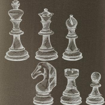 Šachové figúrky kreslené