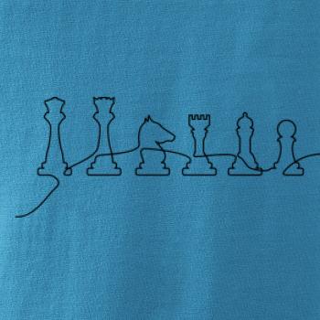 Šachové figúrky v rade - obrys Šachové figúrky v rade - obrys