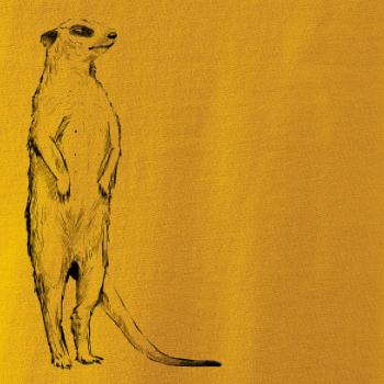 Surikata čierna kresba Surikata čierna kresba