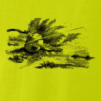 Kreslený prút opretý o kameň