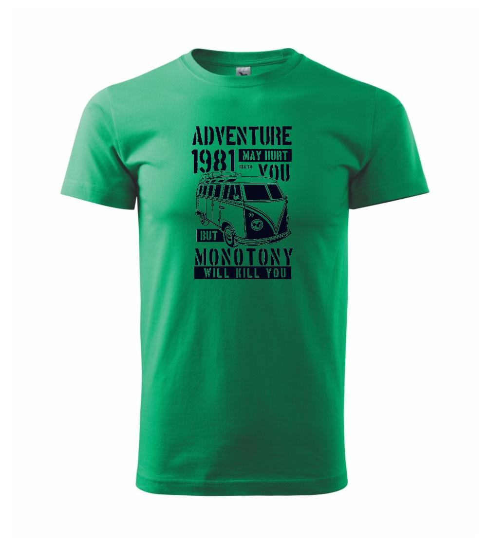Trička pre cestovateľov - Adventure May Hurt You - Klasické pánske tričko vyššej gramáže