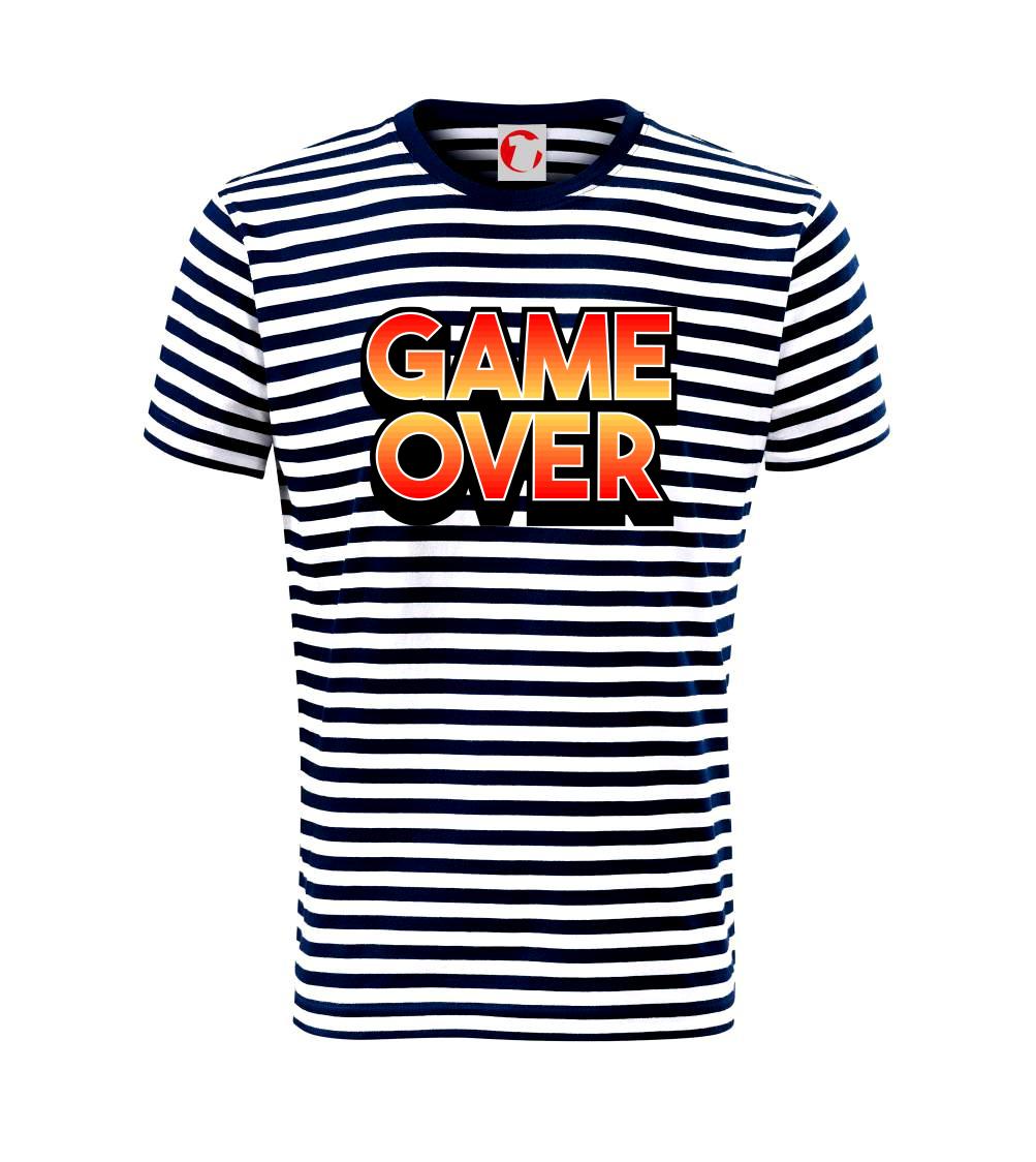 Tričká pre ajťákov - Game over - nápis farebný - Tričko na vodu