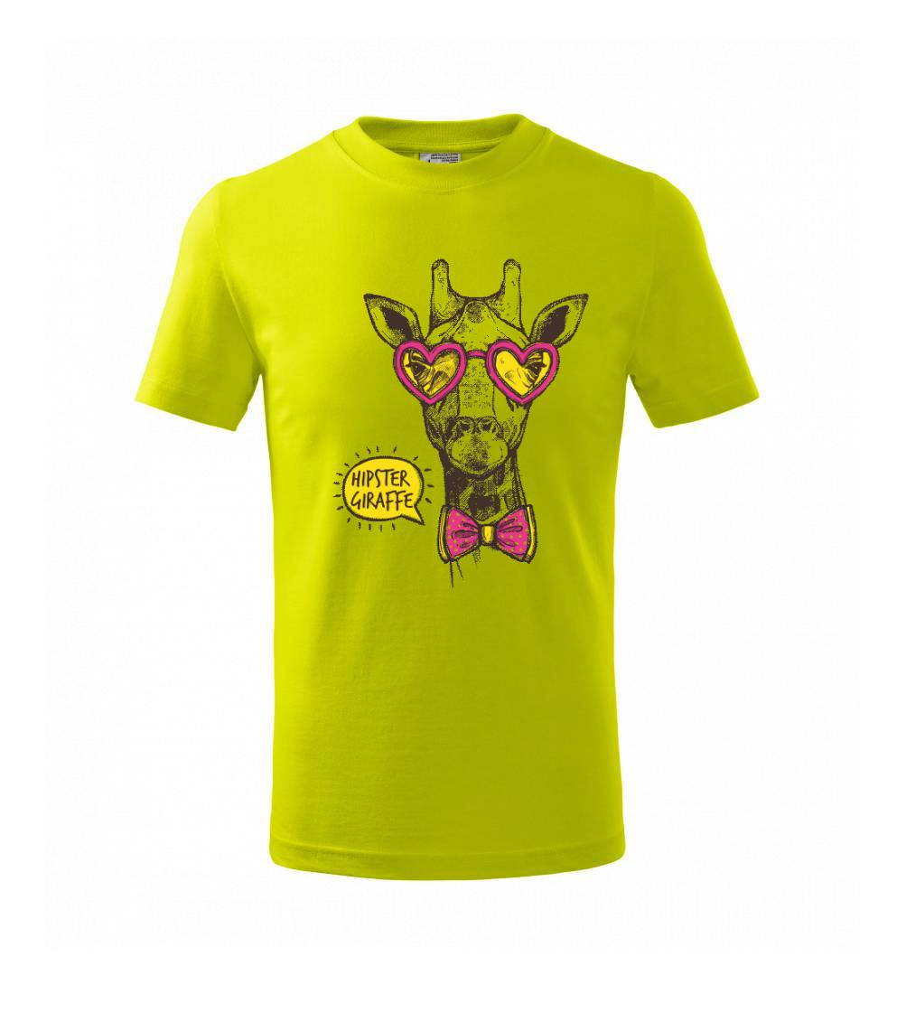 Geek Tričká - Hipster Giraffe - Tričko detské bavlnené