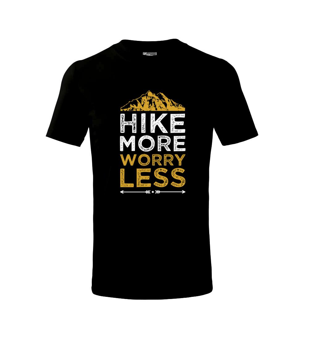Trička pre cestovateľov - Hike more worry less - Tričko detské bavlnené