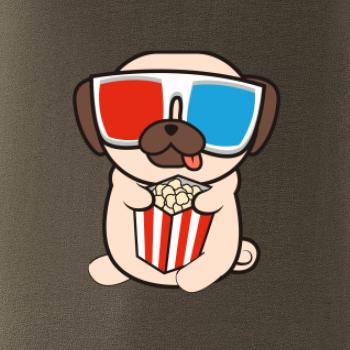Mops a 3D okuliare