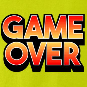 Game over - nápis farebný
