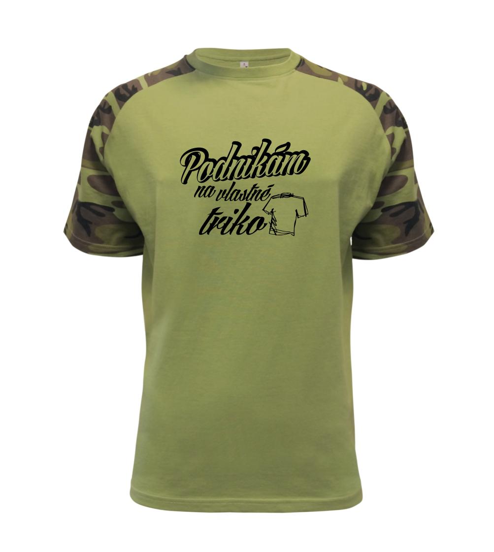 Vtipné tričká do práce - Podnikám na vlastné triko - Raglan Military
