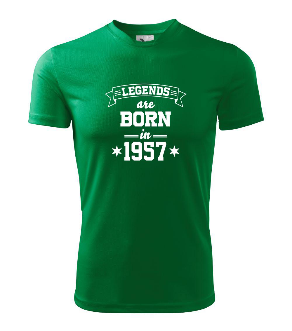 Trička s ročníkom 1957 - Legends are born in 1957 - Pánske tričko Fantasy športové