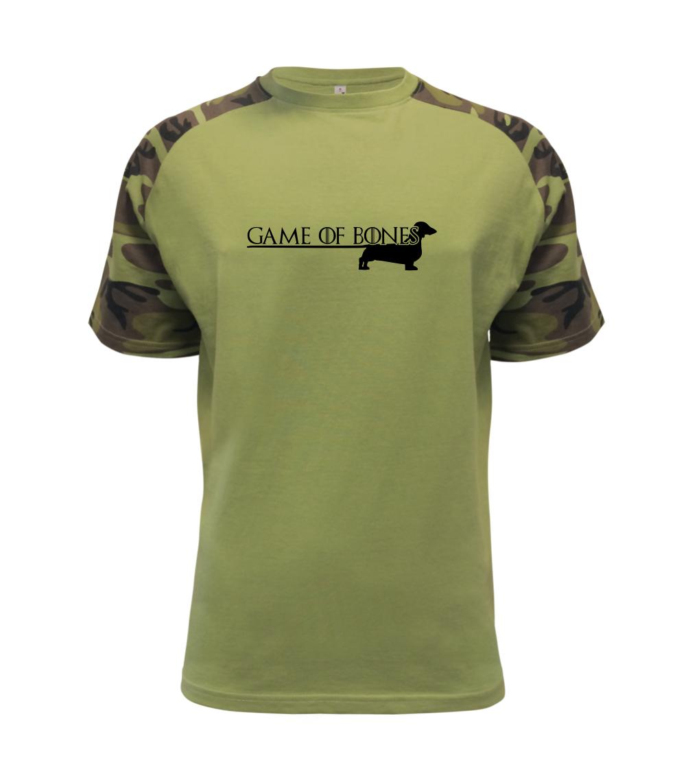 Tričká so psami - Jazvečík Game of bones - Raglan Military