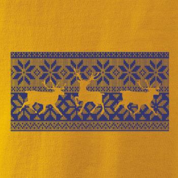 Jeleň vo vianočnom vzore